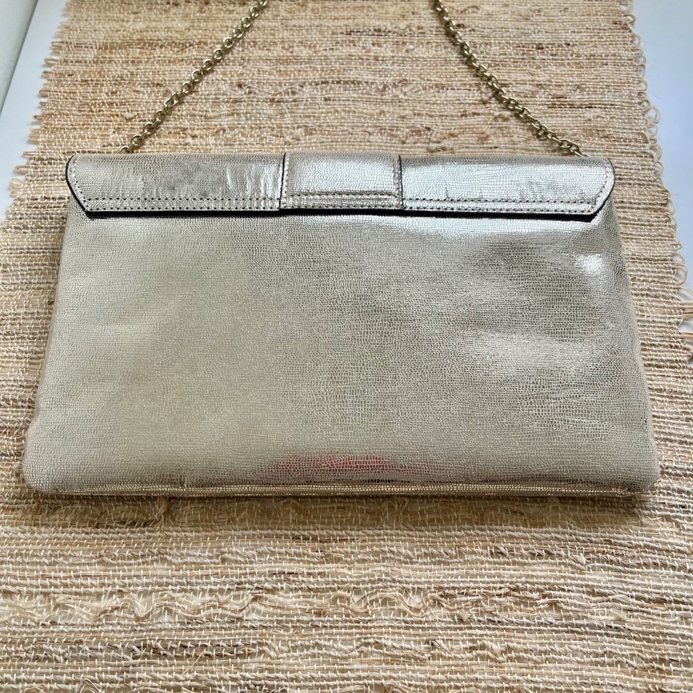 New! INC International Concepts Metallic Envelope Clutch Purse - Picture 4 of 6